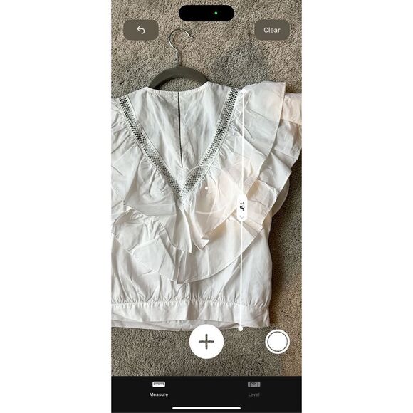 NWOT 7 for all mankind cotton flutter top, $98 XS E13 - Picture 7 of 8